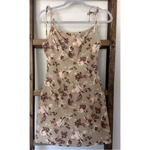 SHEIN Allover Floral Print Tie Shoulder Cami Mini Dress